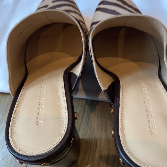 Veronica Beard Grita Clogs calf hair tiger print size 7.5 - Picture 6 of 6